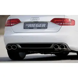 Rieger vložka zadního nárazníku pro Audi A4 B8, B81 avant, sedan před faceliftem, plast ABS s povrchovou úpravou Carbon-Look, mimo S-Line, pro sportovní koncovky na obou stranách 4x115x85 mm Levný