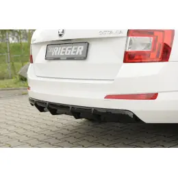 Rieger vložka zadního nárazníku pro Škoda Octavia 5E combi, sedan vč. faceliftu, ABS plast: lakovaný do černé lesklé barvy, pro vozy: s parkovacím asistentem PDC Horká Nabídka
