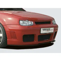 Autentický Rieger přední nárazník pro Volkswagen Golf 4 1J 3-dvéř., 5-dvéř., combi, plast ABS bez povrchové úpravy, s žebrováním, pro vozy s ostřikovači světlometů