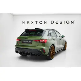 Ověřený Maxton Design "Street Pro" difuzor zadního nárazníku pro Audi S3 8Y Facelift, plast ABS bez povrchové úpravy, Sportback