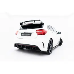 Nízká Cena Maxton Design "Street Pro" difuzor zadního nárazníku pro Mercedes třída A W176/AMG-Line, plast ABS bez povrchové úpravy, s červenou linkou