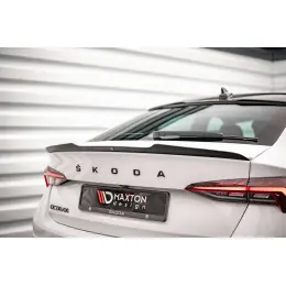 Maxton Design prodloužení spoileru pro Škoda Octavia Mk4, černý lesklý plast ABS, Liftback Jen Po Omezenou Doba