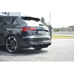 Víkendová Akce Maxton Design difuzor zadního nárazníku ver.2 pro Audi RS3 8V Facelift, plast ABS bez povrchové úpravy