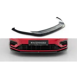 Maxton Design spoiler pod přední nárazník ver.6 pro Volkswagen Golf R Mk7 Facelift, černý lesklý plast ABS Super Cena