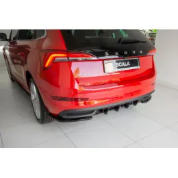 Přímo Od Výrobce Maxton Design vložka zadního nárazníku pro Škoda Scala, černý lesklý plast ABS