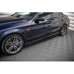 Maxton Design difuzory pod boční prahy pro Mercedes třída C W205/C43 AMG, černý lesklý plast ABS Ověřený