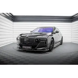 Speciální Cena Maxton Design spoiler pod přední nárazník pro BMW řada 7 G70 M760e, G70 M-Pack, černý lesklý plast ABS