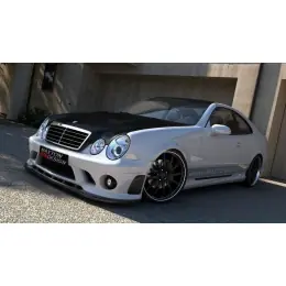 Omezená Nabídka Maxton Design spoiler pod přední nárazník pro Mercedes CLK W208, černý lesklý plast ABS, pod nárazník (ME-CLK-208-AMG204-F1)