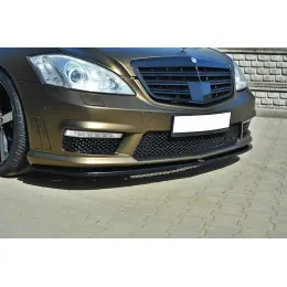 Maxton Design spoiler pod přední nárazník pro Mercedes třída S W221/AMG, černý lesklý plast ABS Nejlepší Cena