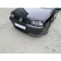 Maxton Design spoiler pod přední nárazník pro Volkswagen Golf Mk4, černý lesklý plast ABS Nová Kolekce