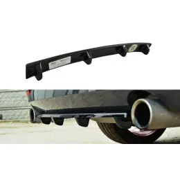 Maxton Design středový spoiler zadního nárazníku s žebrováním pro BMW řada 4 F32, černý lesklý plast ABS Rychlé Dodání