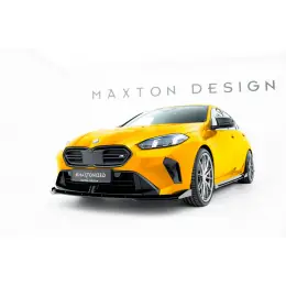 Maxton Design "Street Pro" spoiler pod přední nárazník s křidélky pro BMW řada 1 F70, plast ABS bez povrchové úpravy, M-Pack, s černou a červenou linkou Top Prodej