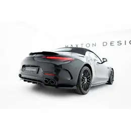Maxton Design spoiler pod zadní nárazník s žebrováním pro Mercedes SL R232/AMG 63, černý lesklý plast ABS Expresní Doručení