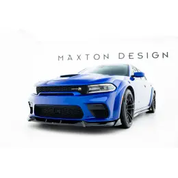 Sleva Maxton Design spoiler pod přední nárazník pro Dodge Charger Mk3 Facelift RT Scat Pack Widebody, černý lesklý plast ABS
