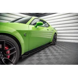 Maxton Design difuzory pod boční prahy pro Dodge Challenger MK3 SRT Hellcat Widebody, černý lesklý plast ABS Cenově Výhodný