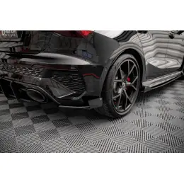 Must-Have Maxton Design "Street Pro" boční difuzory pod zadní nárazník s křidélky pro Audi RS3 8Y, plast ABS bez povrchové úpravy, Sportback