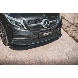 Must-Have Maxton Design spoiler pod přední nárazník ver.4 pro Mercedes třída V W447F, černý lesklý plast ABS, AMG-Line