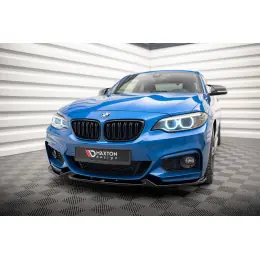 Aktuální Maxton Design spoiler pod přední nárazník ver.2 pro BMW řada 2 F22, černý lesklý plast ABS, M-pack