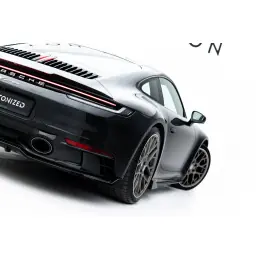 Maxton Design středový spoiler pod zadní nárazník s žebrováním v.2 pro Porsche 911 992 Carrera/Carrera S Aero, černý lesklý plast ABS Koupit Online