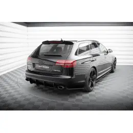 Maxton Design "Street Pro" boční difuzory pod zadní nárazník pro Audi RS6 C6, plast ABS bez povrchové úpravy, s červenou linkou Časově Omezené