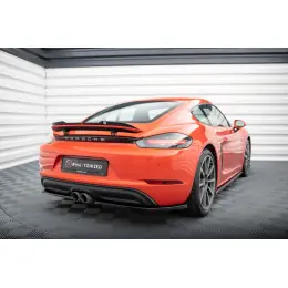 Super Cena Maxton Design boční difuzory pod zadní nárazník pro Porsche Cayman 982c, černý lesklý plast ABS