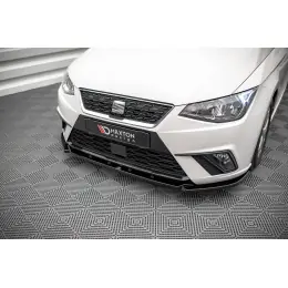 Maxton Design spoiler pod přední nárazník ver.2 pro Seat Ibiza Mk5, černý lesklý plast ABS Akční Cena