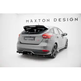 Maxton Design ''Street Pro'' difuzory pod boční prahy s křidélky pro Ford Focus ST Mk3 Facelift, plast ABS bez povrchové úpravy, s černou linkou Nakupujte Hned