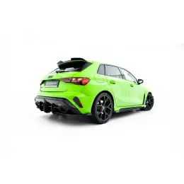 Bezpečná Platba Maxton Design ''Street Pro'' difuzory pod boční prahy s křidélky pro Audi RS3 8Y Facelift, plast ABS bez povrchové úpravy, Sportback, s červenou linkou na žebrování
