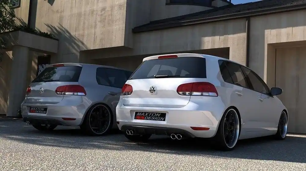 Akční Nabídka Difuzor zadního nárazníku Volkswagen Golf VI s výřezem na dvě koncovky