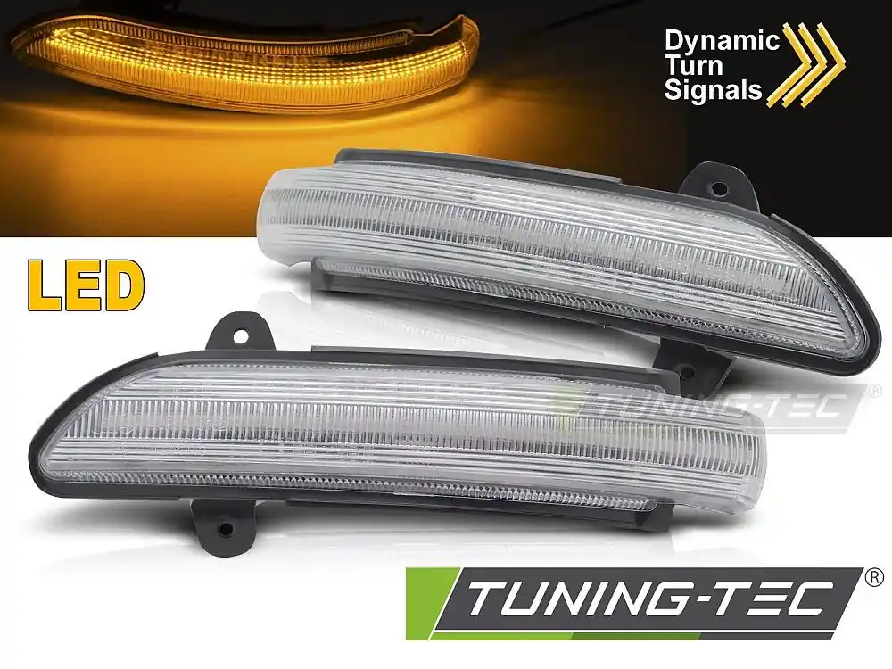 Dynamické LED blinkry do zrcátek Mercedes W211 C219 W221 C216 - bílé provedení Nejlepší Cena