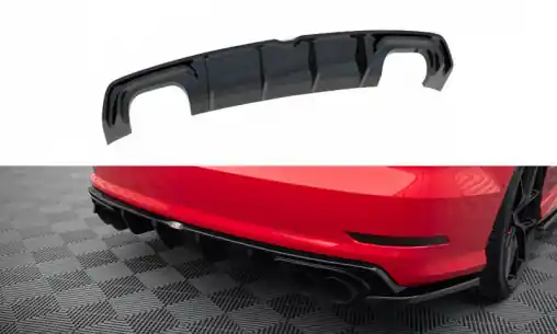 Nízká Cena Maxton Design vložka zadního nárazníku pro Audi S3 8V, černý lesklý plast ABS