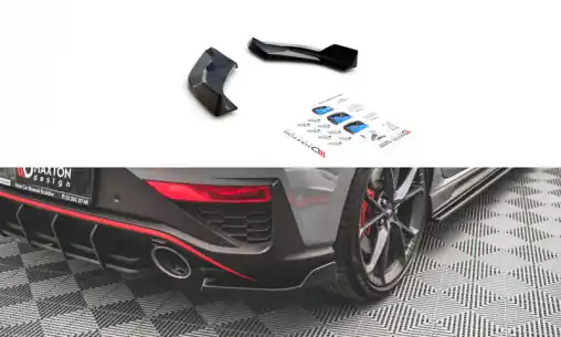 Maxton Design boční difuzory pod zadní nárazník ver.3 pro Hyundai i30 N MK3 Facelift, černý lesklý plast ABS Výprodej