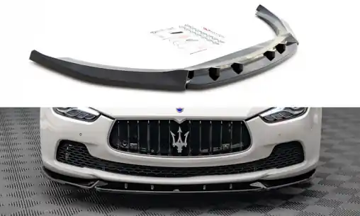 Super Cena Maxton Design spoiler pod přední nárazník ver.2 pro Maserati Ghibli Mk3, carbon-Look