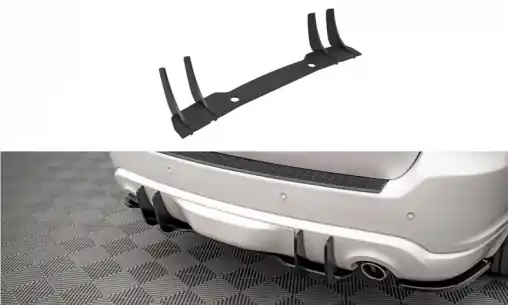 Maxton Design "Street Pro" difuzor zadního nárazníku pro Dodge Durango RT Mk3, plast ABS bez povrchové úpravy, s červenou linkou Vysoce Kvalitní