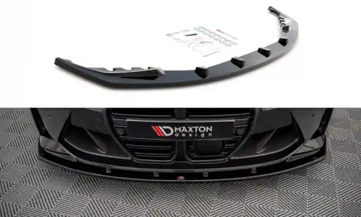 Poslední Šance Maxton Design spoiler pod přední nárazník pro BMW M4 G82, černý lesklý plast ABS