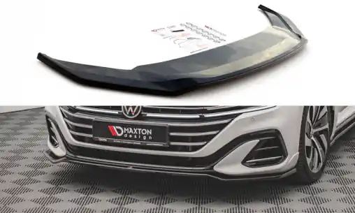 Maxton Design spoiler pod přední nárazník ver.3 pro Volkswagen Arteon R-Line Facelift, carbon-Look Hit Sezóny