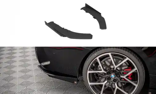 Expresní Doručení Maxton Design "Street Pro" boční difuzory pod zadní nárazník s křidélky pro BMW řada 4 G22/M-Pack, plast ABS bez povrchové úpravy