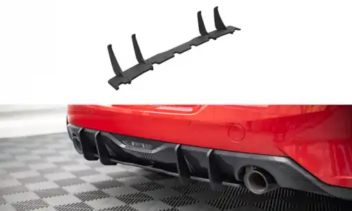 Cenová Bomba Maxton Design "Street Pro" difuzor zadního nárazníku pro BMW Z4 G29 /M-Pack, plast ABS bez povrchové úpravy, s červenou linkou