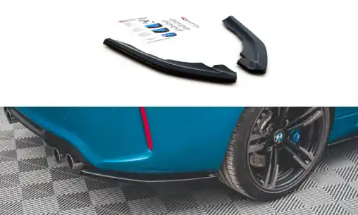 Zlevněný Maxton Design boční difuzory pod zadní nárazník ver.2 pro BMW M2 F87, černý lesklý plast ABS