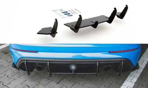 Maxton Design "Racing durability" zadní difuzor pro Ford Focus RS Mk3, plast ABS bez povrchové úpravy, s černou a červenou linkou Přímo Od Výrobce