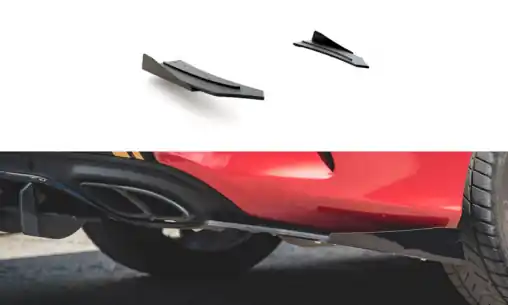 Maxton Design "Racing durability" difuzory pod zad. nárazník s křidélky pro Mercedes třída C W205/C43 AMG Coupe, plast ABS bez povrchové úpravy, s červenou linkou Odeslání Ihned