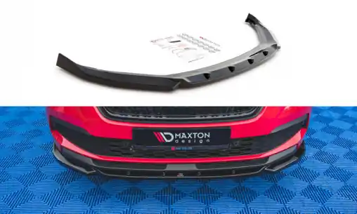 Maxton Design spoiler pod přední nárazník ver.1 pro Škoda Kamiq, carbon-Look Speciální Cena