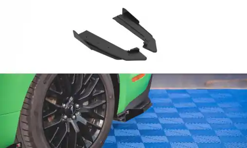 Maxton Design "Street Pro" boční difuzory pod zadní nárazník s křidélky ver.1 pro Ford Mustang MK6 GT Facelift, plast ABS bez povrchové úpravy Výprodej