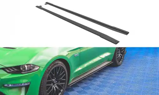 Maxton Design "Street Pro" difuzory pod boční prahy ver.1 pro Ford Mustang MK6 GT Facelift, plast ABS bez povrchové úpravy Akce