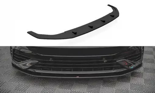 Maxton Design "Street Pro" spoiler pod přední nárazník pro Volkswagen Golf R Mk8, plast ABS bez povrchové úpravy Vysoce Kvalitní