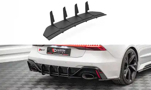 Maxton Design "Street Pro" difuzor zadního nárazníku pro Audi RS7 C8, plast ABS bez povrchové úpravy, s černou a červenou linkou Nakupujte Hned