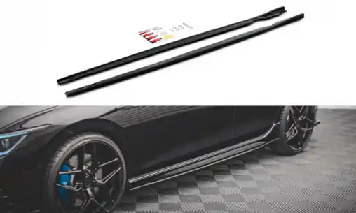 Ihned K Objednání Maxton Design difuzory pod boční prahy ver.2 pro Volkswagen Golf R Mk8, černý lesklý plast ABS