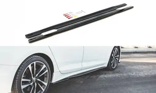 Speciální Cena Maxton Design difuzory pod boční prahy pro Audi S5 F5 FL, carbon-Look