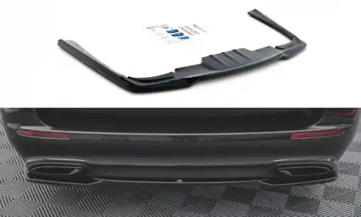 Značkový Maxton Design středový spoiler pod zadní nárazník pro Mercedes třída E W213/Standard, černý lesklý plast ABS