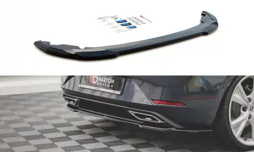 Horká Nabídka Maxton Design středový spoiler pod zadní nárazník pro Seat Leon FR Mk4, carbon-Look